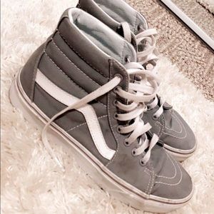 Grey high top vans
